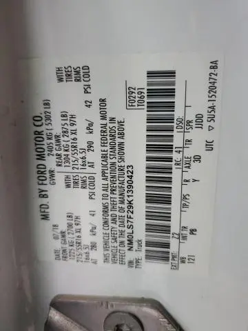 2019 FORD TRANSIT CONNECT XLT  