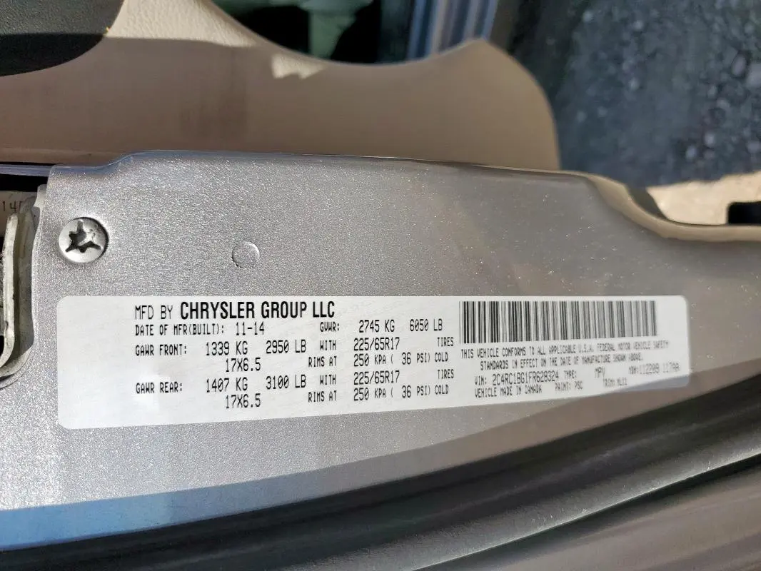 2015 CHRYSLER TOWN & COUNTRY TOURING  