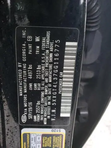 2016 KIA OPTIMA LX  