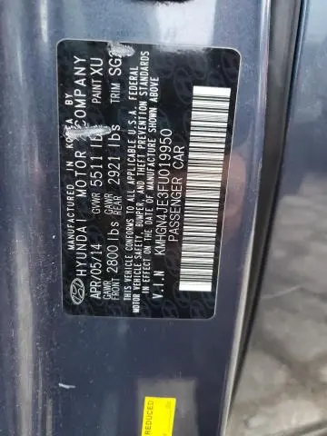 2015 HYUNDAI GENESIS 3.8L  