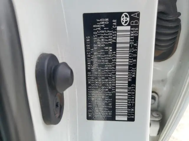2014 TOYOTA COROLLA L  