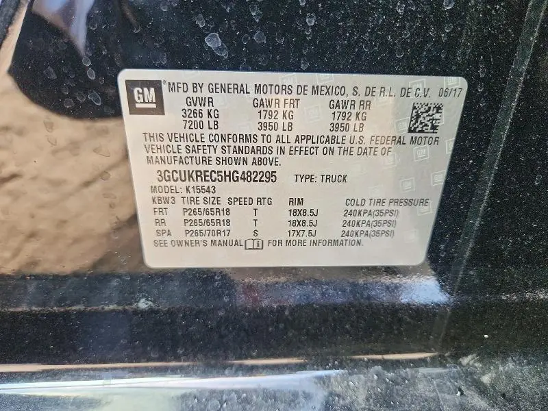 2017 CHEVROLET SILVERADO K1500 LT  