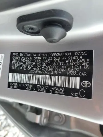 2021 TOYOTA COROLLA LE  