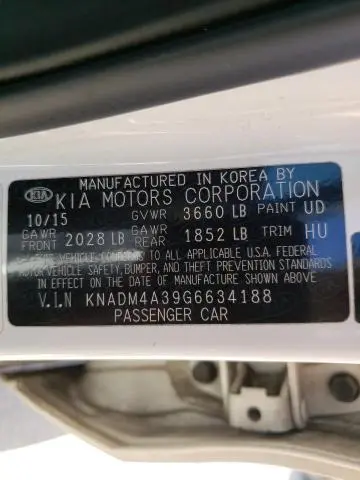 2016 KIA RIO LX