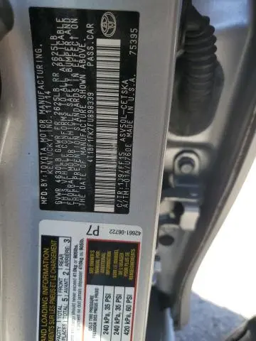 2015 TOYOTA CAMRY LE  