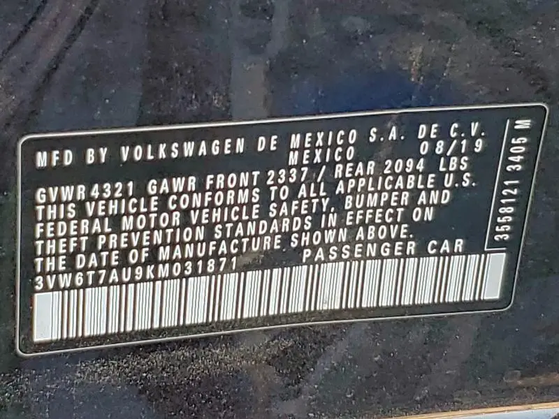 2019 VOLKSWAGEN GTI S  