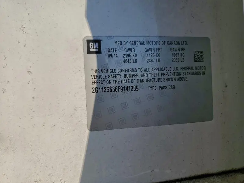 2015 CHEVROLET IMPALA LT  