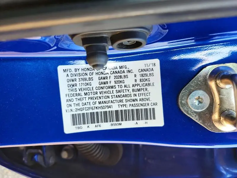 2019 HONDA CIVIC LX  