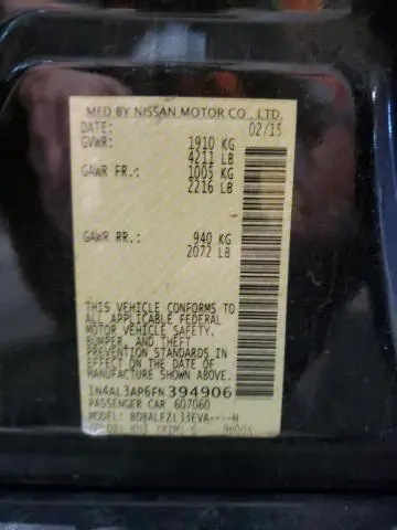 2015 NISSAN ALTIMA 2.5  