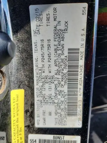 2015 TOYOTA TACOMA DOUBLE CAB PRERUNNER  