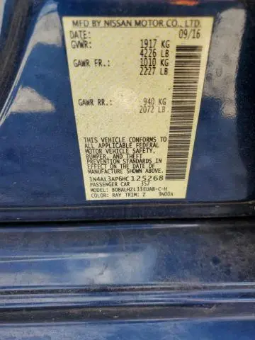 2017 NISSAN ALTIMA 2.5