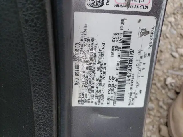 2012 LINCOLN MKZ