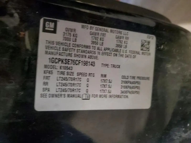 2012 CHEVROLET SILVERADO K1500 LT  