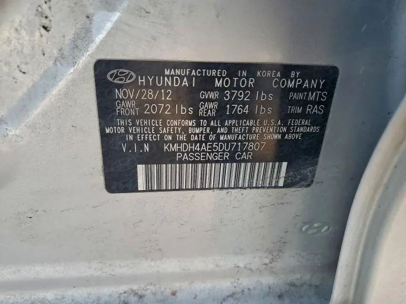 2013 HYUNDAI ELANTRA GLS  