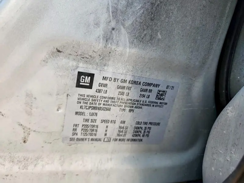 2022 CHEVROLET TRAX 1LT  