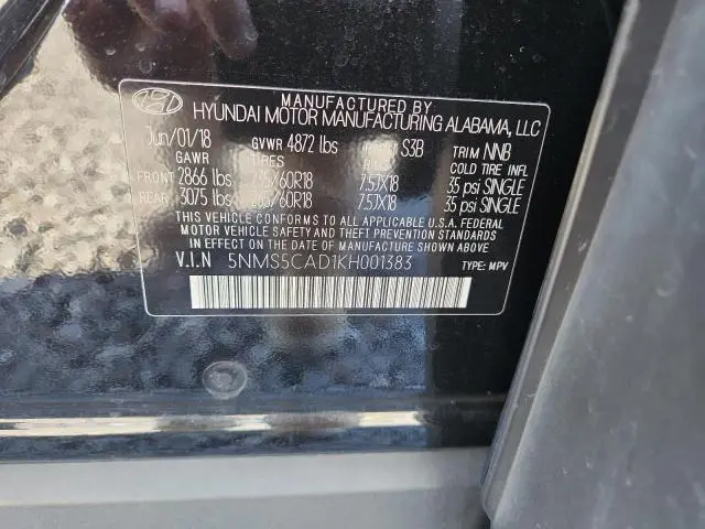 2019 HYUNDAI SANTA FE LIMITED  