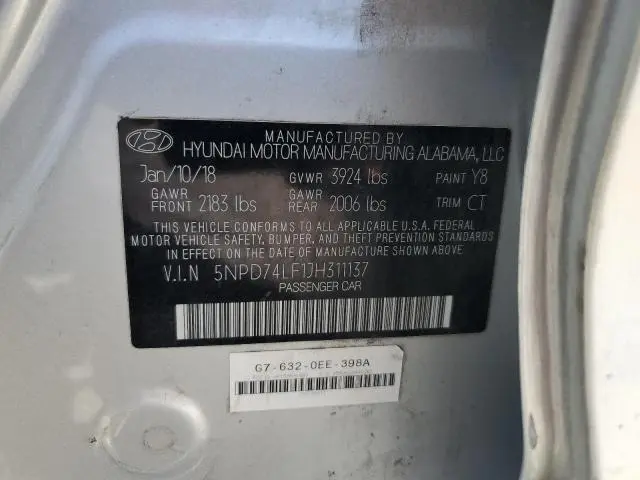 2018 HYUNDAI ELANTRA SE  