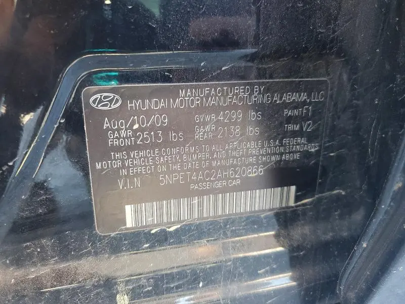 2010 HYUNDAI SONATA GLS  