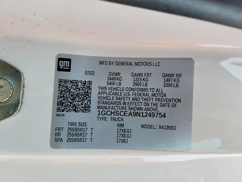 2022 CHEVY COLORADO LT