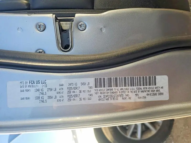 2016 DODGE JOURNEY SXT  