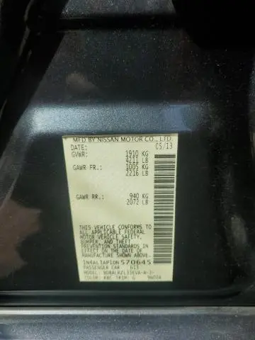 2013 NISSAN ALTIMA 2.5 S  