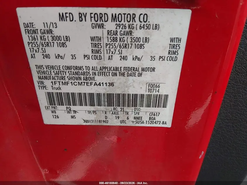 2014 FORD F-150 XLT