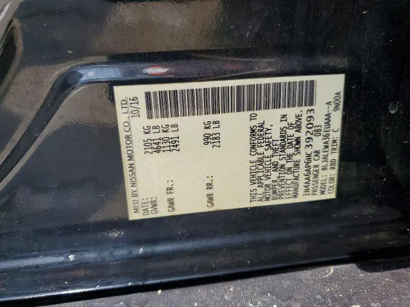 2017 NISSAN MAXIMA 3.5 SL  