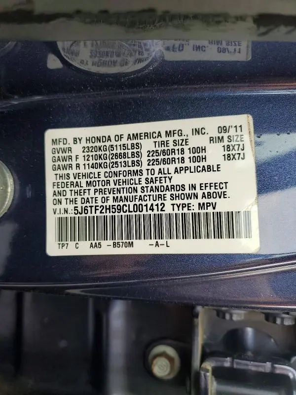 2012 HONDA CROSSTOUR EXL  