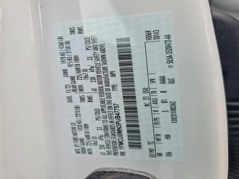 2023 FORD ESCAPE ST LINE  