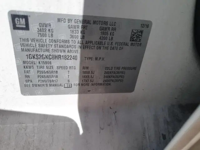 2017 GMC YUKON XL K1500 SLT  