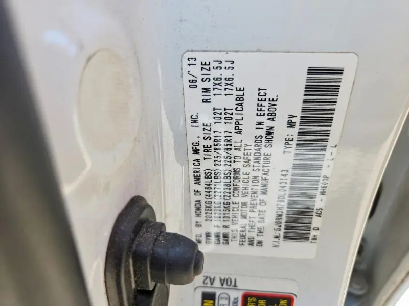 2013 HONDA CR-V EXL  