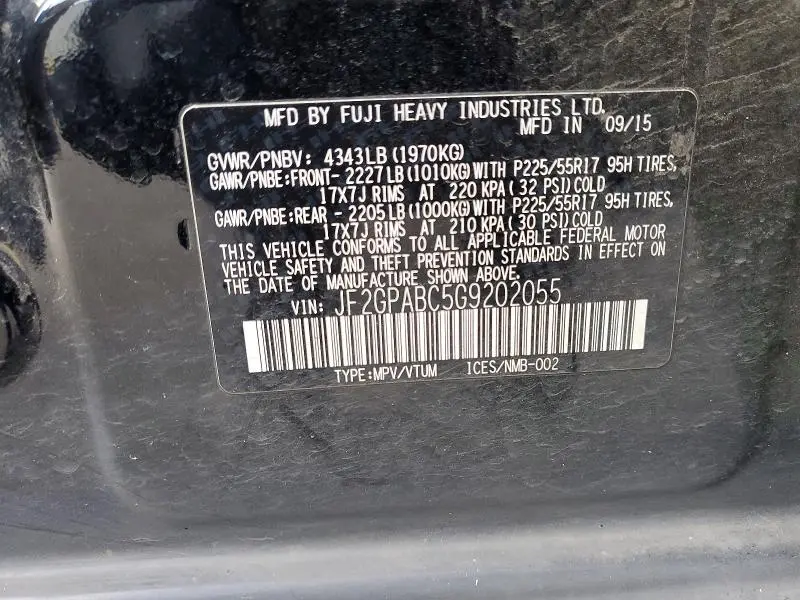 2016 SUBARU CROSSTREK PREMIUM  