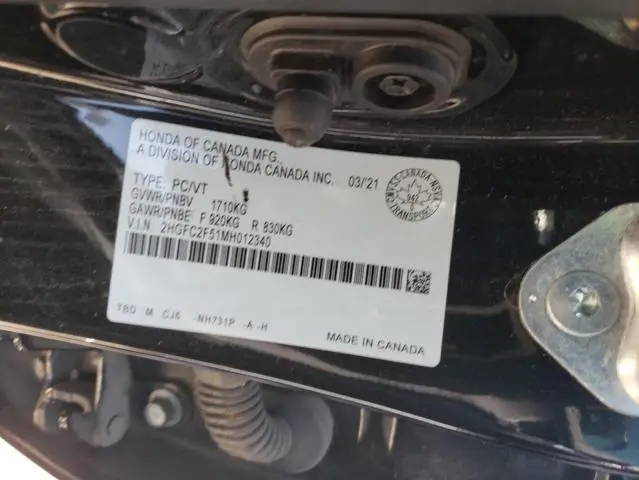 2021 HONDA CIVIC LX  