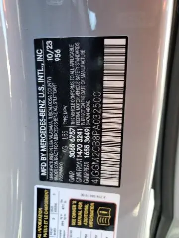 2023 MERCEDES-BENZ EQE SUV 500 4MATIC  