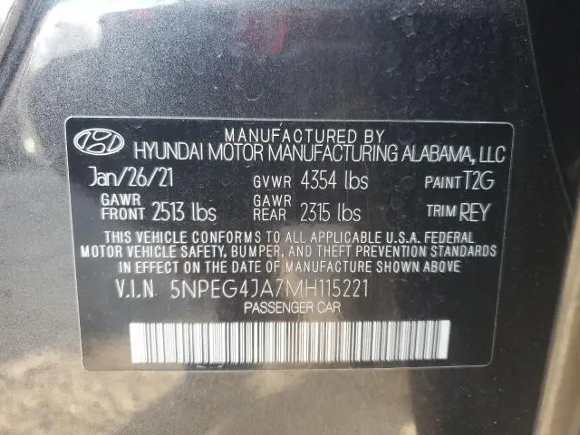 2021 HYUNDAI SONATA SE