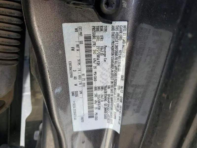 2012 FORD FOCUS SEL  