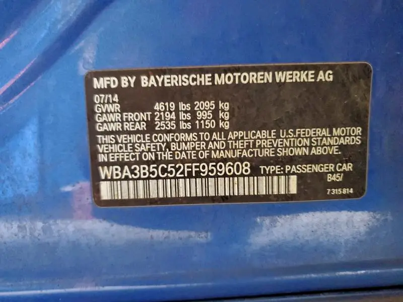 2015 BMW 328 XI SULEV  