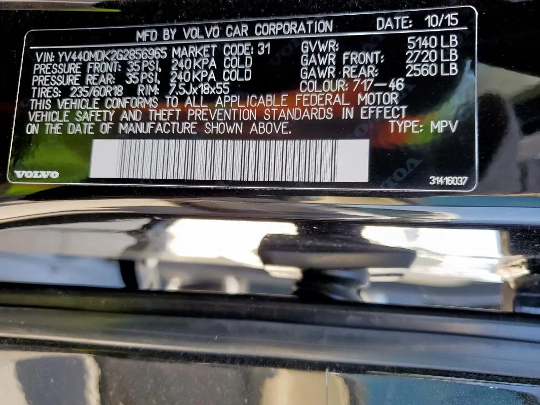2016 VOLVO XC60 T5 PREMIER  