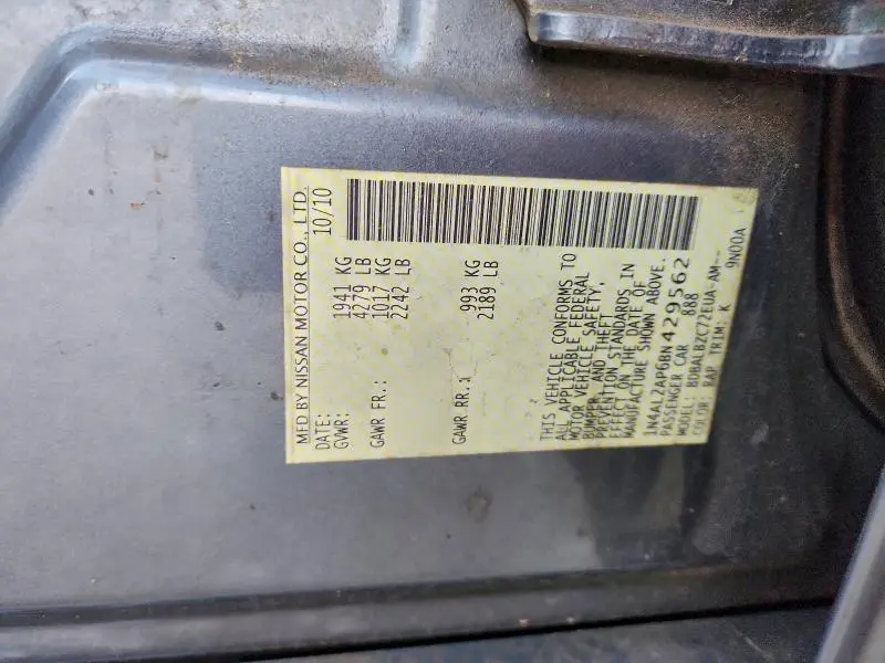 2011 NISSAN ALTIMA BASE  