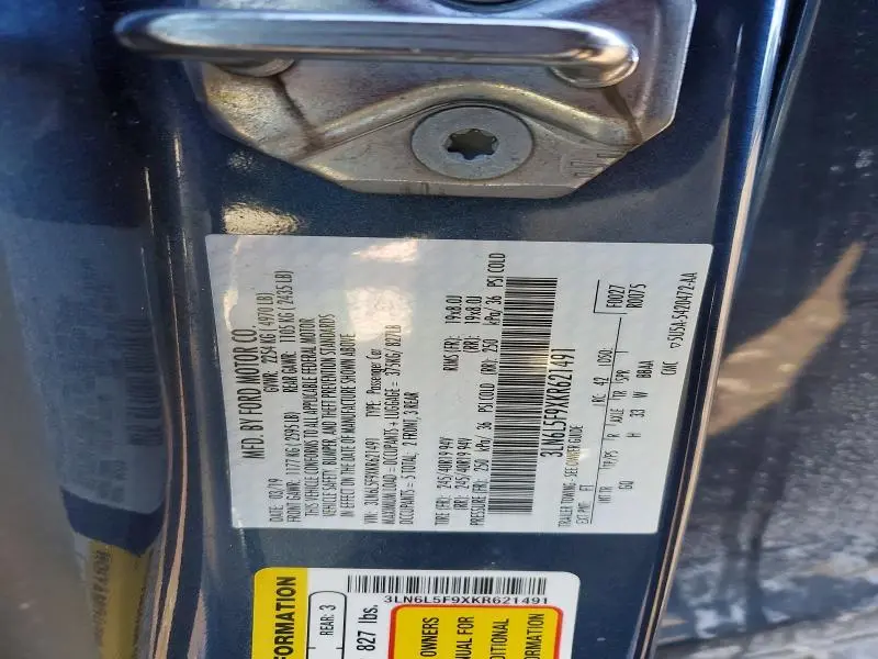 2019 LINCOLN MKZ RESERVE II  