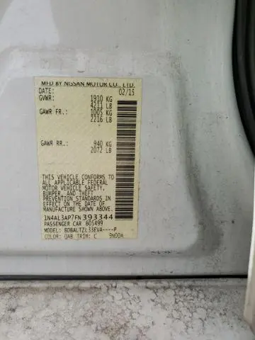 2015 NISSAN ALTIMA 2.5  