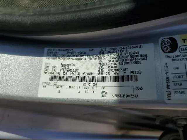 2013 FORD FIESTA SE  