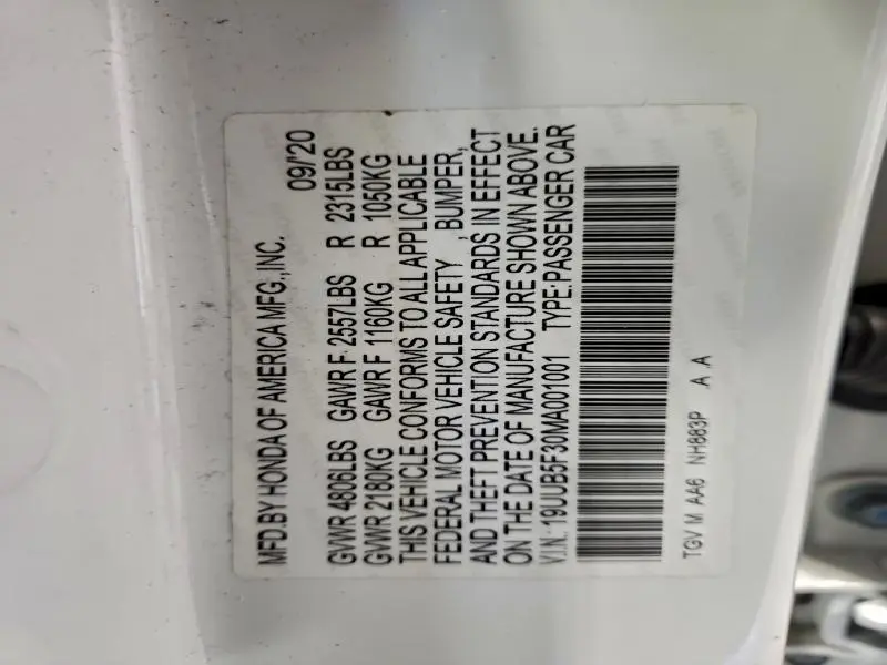 2021 ACURA TLX   