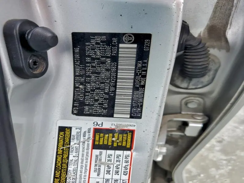 2012 TOYOTA CAMRY BASE  