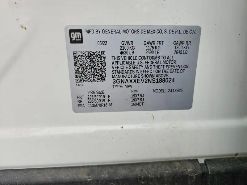 2022 CHEVROLET EQUINOX PREMIER  