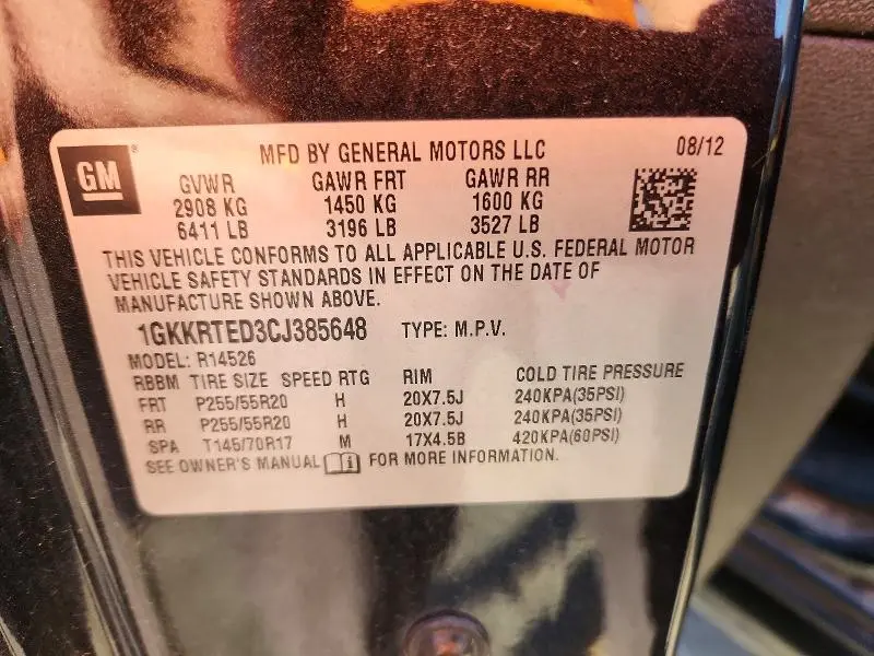 2012 GMC ACADIA DENALI  