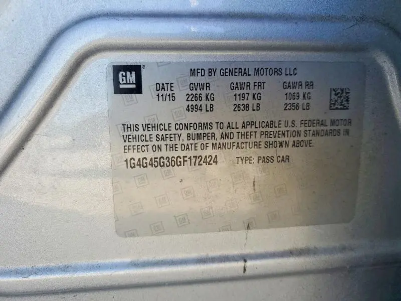 2016 BUICK LACROSSE SPORT TOURING  