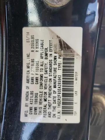 2014 HONDA ACCORD EXL  