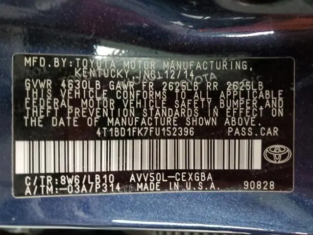 2015 TOYOTA CAMRY HYBRID  