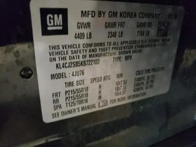 2019 BUICK ENCORE SPORT TOURING  